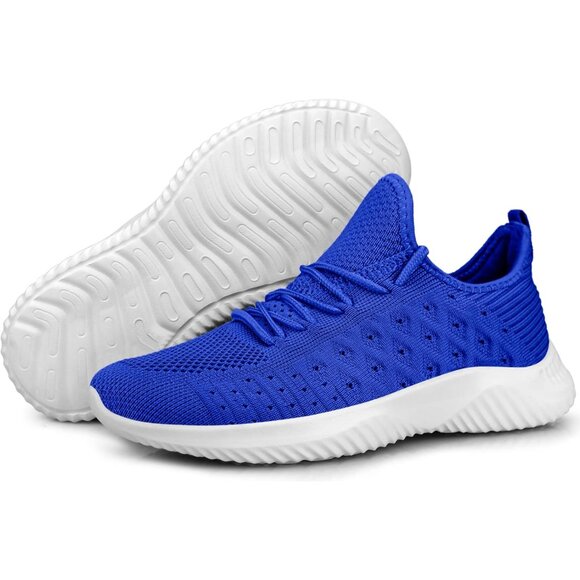 Women Royal Blue Slip-On Walking Shoes Lightweight Breathable Non-Slip Sneakers - Picture 5 of 6